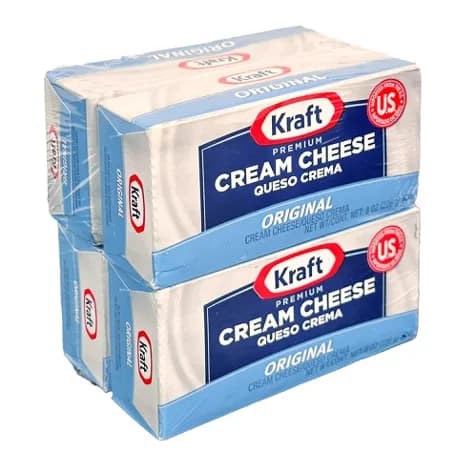 Kraft Heinz Cream Cheese Block, 4-Pack