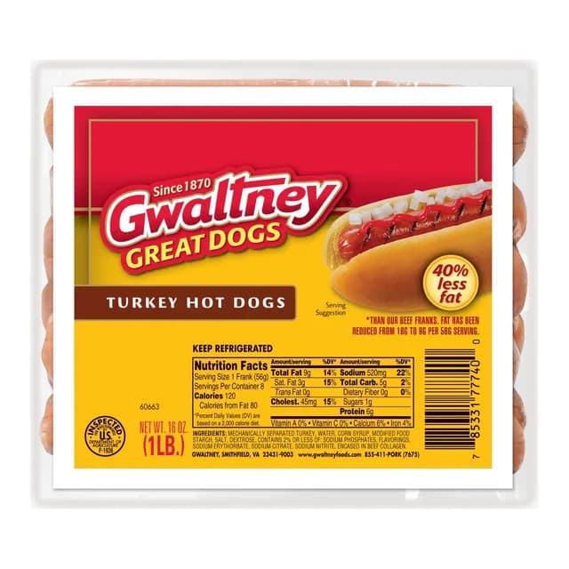 Gwaltney Great Dogs Turkey Franks