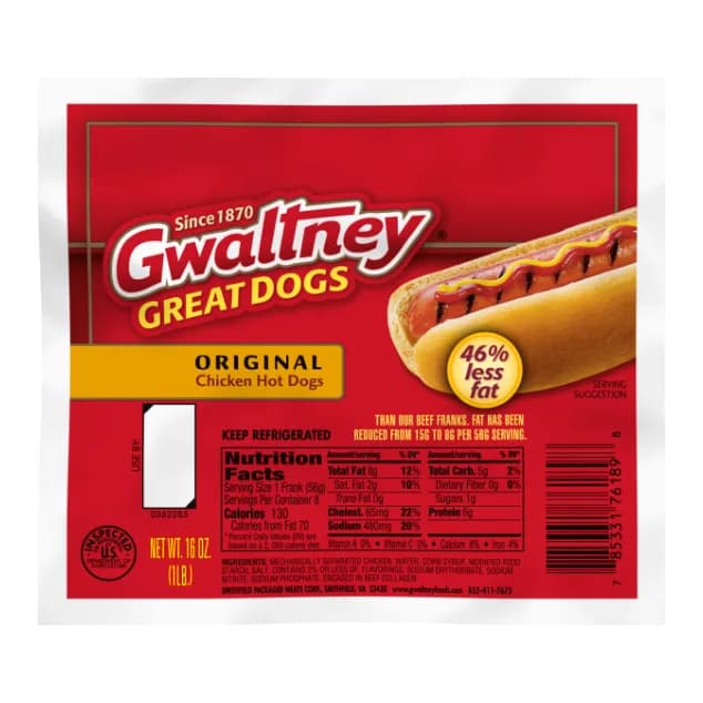Gwaltney Great Dogs Chicken Franks