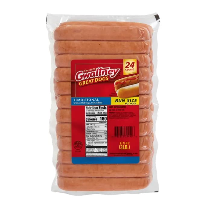 Gwaltney Bun-Size Franks, Family Pack