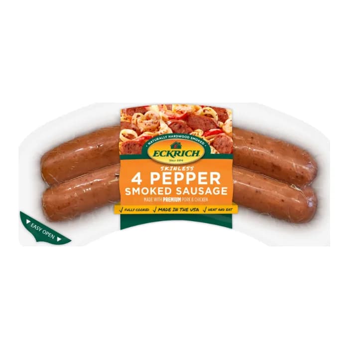 Eckrich Four Pepper Hot Smoked Sausage
