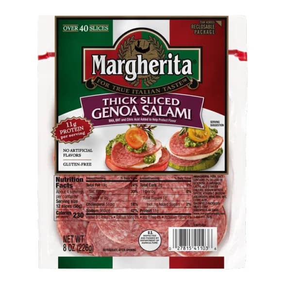 Margherita Genoa Salami, Sliced