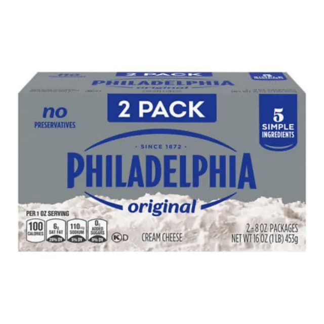 Philadelphia Original Cream Cheese, 2-Pack