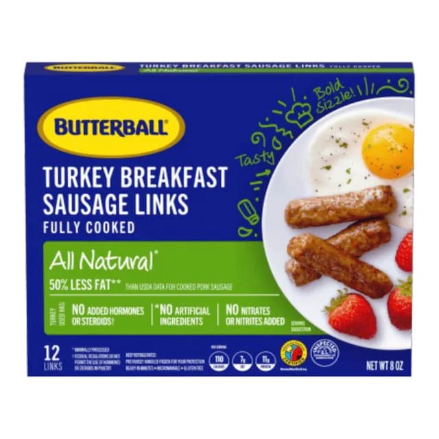 Butterball Fully Cooked Breakfast Sausage Links, 12 ct