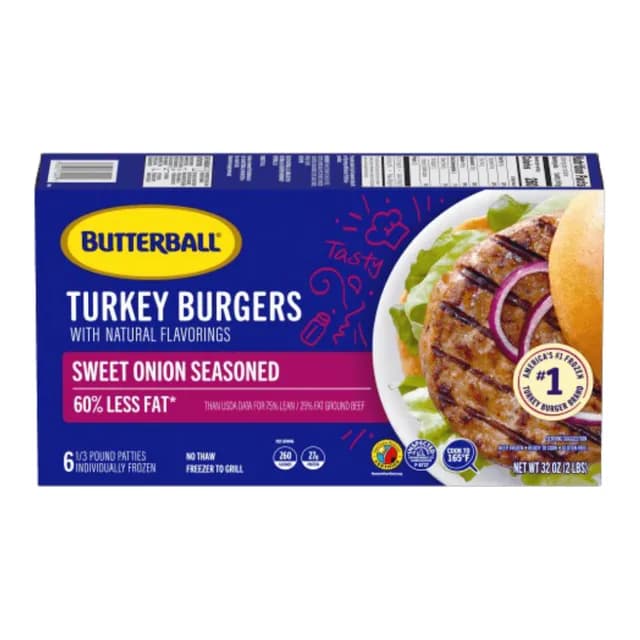 Butterball Sweet Onion Seasoned Turkey Burgers