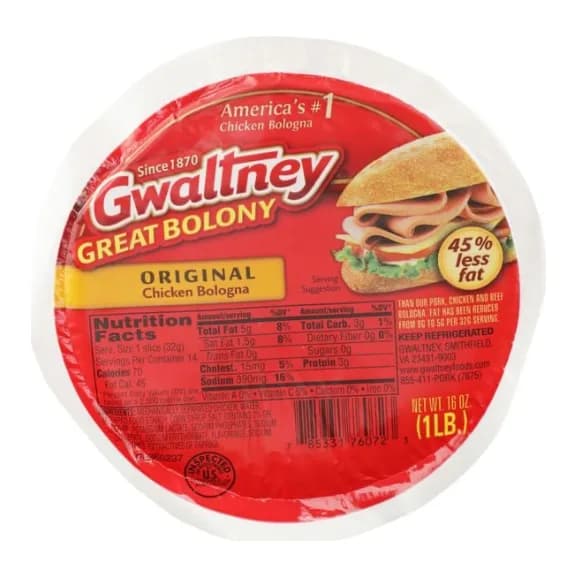 Gwaltney Great Bolony Chicken Bologna