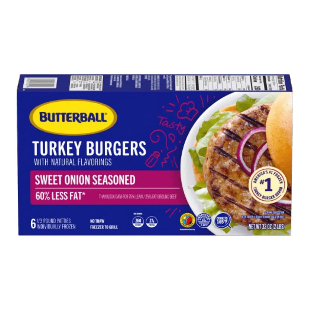Butterball Sweet Onion Seasoned Turkey Burgers